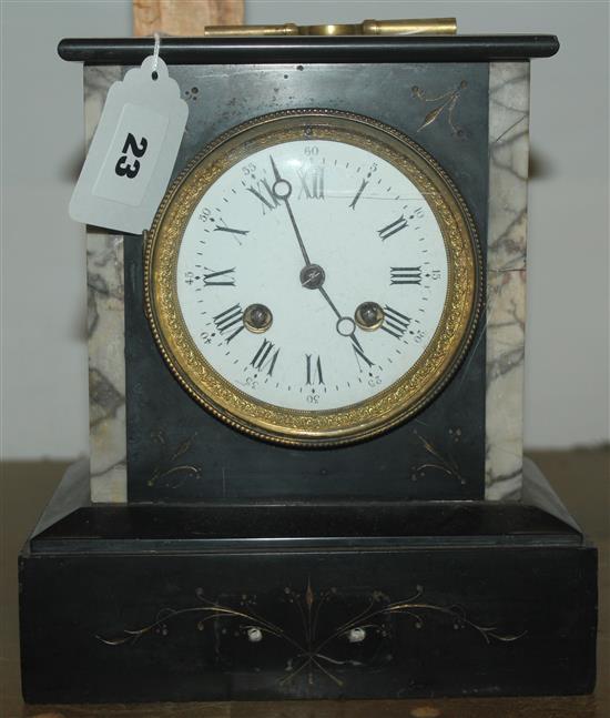 Marble mantel clock